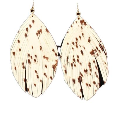 Blazin Roxx Earrings Fringed Teardrop White