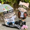 niannyyhouse 15cm Plush Doll Clothes Cool Leopard Print Suit Loose Coat T-Shirt Pants Headwear Collar Shoes Soft Stuffed Plush Toy Dress Up (White+Black, 15cm) view 4