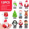 AMOR PRESENT 12PCS Christmas Wind Up Stocking Stuffers, Christmas Wind Up Toys Set Pull Back Cars Jumping Walking Toys for Goodie Bag Fillers Party Favors view 2