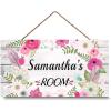 Personalized Sign Beautiful Flowers sign, Customized Sign, Custom Name for Kids Girls Baby Door signs Wall Art Decor Metal/Wood Signs Wall Art Decor Metal/Wood Signs Living Room Indoor Outdoor Signs view 1