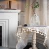 White Voile Curtains for Living Room Floral Blackout Window Curtain Panels Room Darkening Thermal Insulated Noise Reducing Drapes for Bedroom/Living Room Leaf Eyelet Top Window Treatment 150x270cm view 2