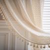 White Voile Curtains for Living Room Floral Blackout Window Curtain Panels Room Darkening Thermal Insulated Noise Reducing Drapes for Bedroom/Living Room Leaf Eyelet Top Window Treatment 150x270cm view 3
