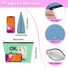 2Pcs Mahjong Lover Gift Mahjong Girls Makeup Bag Mahjong Player Gift Cosmetic Bag Retirement Gift Funny Gambling Gift for Women Grandma Mother Birthday Christmas Gift Travel Makeup Pouch (Blue,Green) view 2