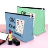 2Pcs Mahjong Lover Gift Mahjong Girls Makeup Bag Mahjong Player Gift Cosmetic Bag Retirement Gift Funny Gambling Gift for Women Grandma Mother Birthday Christmas Gift Travel Makeup Pouch (Blue,Green) view 3