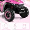 OLAKIDS 2 Seater Ride on Car for Kids, 12V UTV Kids' Electric Vehicles with Remote Control, Spring Suspension, Soft Start, Music Bluetooth FM, Battery Powered for Ages 3-8 (Bright Pink) view 2