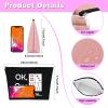 2Pcs Mahjong Lover Gift Mahjong Girls Makeup Bag Mahjong Player Gift Cosmetic Bag Retirement Gift Funny Gambling Gift for Women Grandma Mother Birthday Christmas Gift Travel Makeup Pouch (Black,Pink) view 2