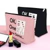2Pcs Mahjong Lover Gift Mahjong Girls Makeup Bag Mahjong Player Gift Cosmetic Bag Retirement Gift Funny Gambling Gift for Women Grandma Mother Birthday Christmas Gift Travel Makeup Pouch (Black,Pink) view 3