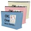 3Pcs Funny Mahjong Bag Mahjong Lover Gift Makeup Bag Retirement Gifts for Her Mahjong Girl Cosmetic Bag Mahjong Player Gift Gambling Gifts for Women Grandma Mother Birthday Christmas Gift Travel Pouch view 1