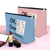 3Pcs Funny Mahjong Bag Mahjong Lover Gift Makeup Bag Retirement Gifts for Her Mahjong Girl Cosmetic Bag Mahjong Player Gift Gambling Gifts for Women Grandma Mother Birthday Christmas Gift Travel Pouch view 3