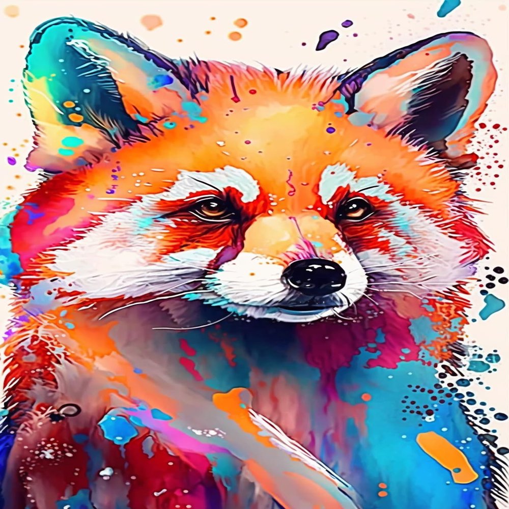 1000 Piece Adult Puzzle, Colorful Cute Cartoon Fox, Puzzle Educational Gift, Room Decor Exercise Willpower