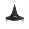 Century Star Kids Witch Hat Girls Lace Halloween Hat for kids Youth Teens Halloween Decorations Party Cosplay 1Pc Black Starlight S view 1