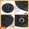 Century Star Kids Witch Hat Girls Lace Halloween Hat for kids Youth Teens Halloween Decorations Party Cosplay 1Pc Black Starlight S view 2