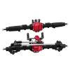 HYBDX RC CNC Aluminum Anodized Front and Rear Door Axle Kit Upgrade for 1/10 RC Crawler Car SCX10 II 90046 90047 (Black) view 1
