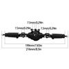 HYBDX RC CNC Aluminum Anodized Front and Rear Door Axle Kit Upgrade for 1/10 RC Crawler Car SCX10 II 90046 90047 (Black) view 3