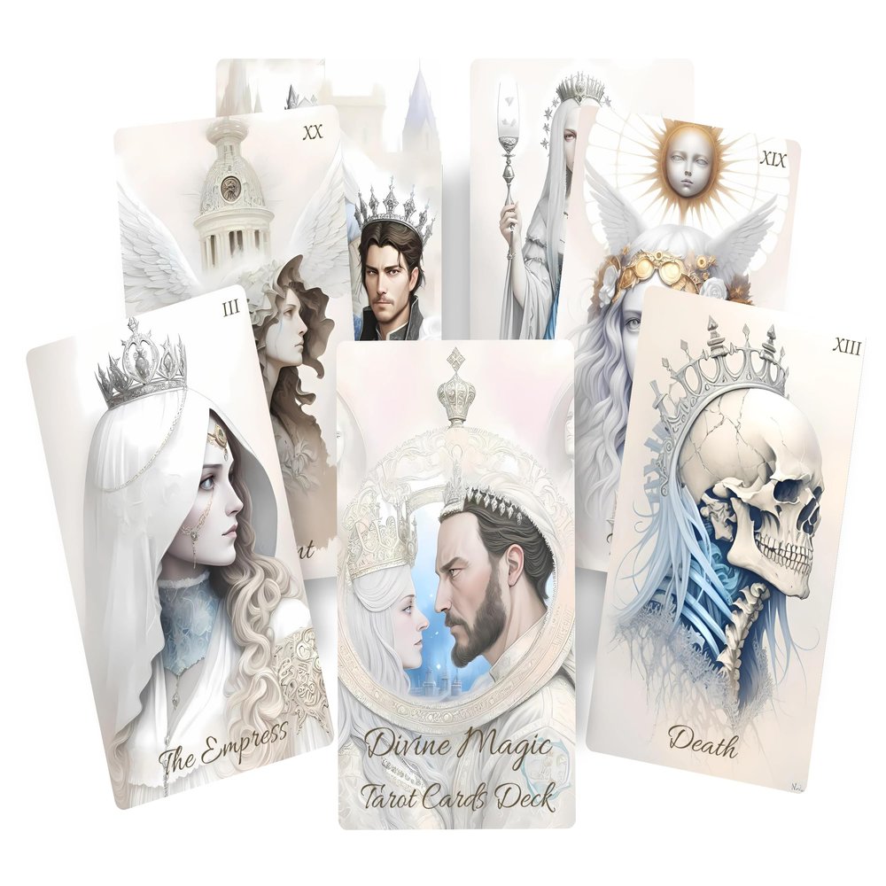 Divine Magic Tarot Cards Deck. Royal Fantasy Fortune Telling and Divination Cards