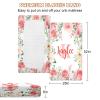 Personalized Fitted Crib Bedding Sheet with Name, 2 Piece Crib Mattress Sheets for Baby Boys Girls, Mini Nursery Pink Crib Sheet Gift for 0-12 Months Baby view 2
