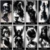 Dark Kingdom Tarot Cards Deck. Black and White Fortune Telling and Divination Cards view 3