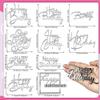 10 PCS Silver Happy Birthday Acrylic Cake Toppers Mirrored Side Cake Decorations Inserts 10 Styles view 2