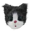 GREUS Halloween Full Face Cat Mask Realistic Plush Cat Costume Mask Animal Cosplay Masks for Men Women view 1