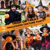 Zando Kids Halloween Witch Hat - For Girls & Boys, Star Print, Wizard Witch Party Decorations, Orange Hats view 4