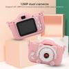 Children Mini Camera, 12MP ABS Silicone Mini Cartoon Kitty Digital Camera Toy with Double Camera for Kids () view 3