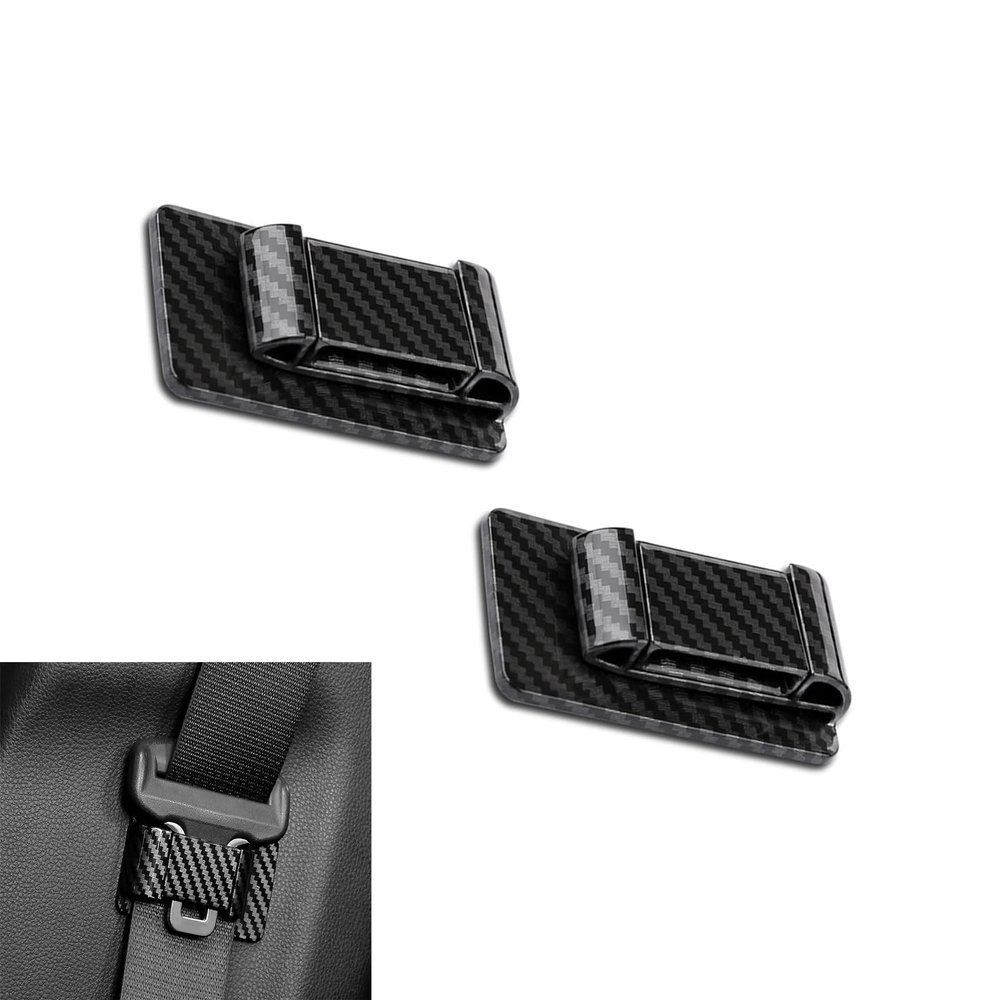 2 Pack Car Seat Belt Stabilizer Universal Car Seat Belt Clips Stabilizer Holder ABS Car Seat Belt Positioner Avoid Rattling Noise From Collisions- Convenient Accessory for Easy Buckling