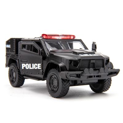 BDTCTK 1/36 Scale JLTV Armored Car Police Car Model, Zinc Alloy Die-Cast Pull Back Vehicles Kid Toys for Boy Girl Gift (Black)