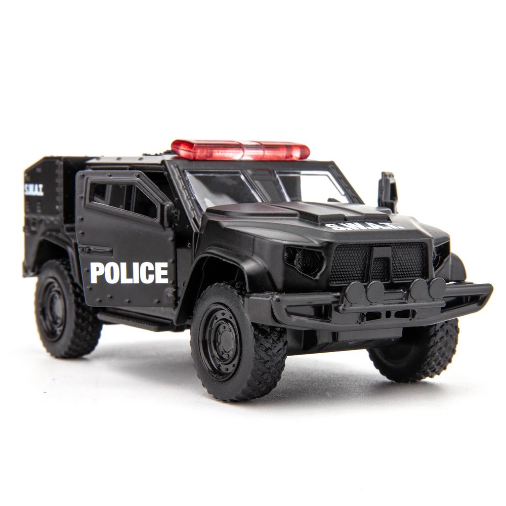 BDTCTK 1/36 Scale JLTV Armored Car Police Car Model, Zinc Alloy Die-Cast Pull Back Vehicles Kid Toys for Boy Girl Gift (Black)