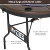 RAYKEEP Poker Table Foldable, 8 Player Folding Poker Tables w/Collapsible Legs, Casino Grade Felt, Padded Rails and Cup Holders, Portable Poker Table for Texas Holdem Poker and Blackjack, 71 Inch view 3