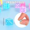 200 Pack Small Dice Set - 5mm, 6 Sided Mini Dice, Transparent & Colored, Velvet Bag for Casino Night, Parties & Learning view 2