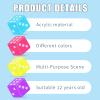 200 Pack Small Dice Set - 5mm, 6 Sided Mini Dice, Transparent & Colored, Velvet Bag for Casino Night, Parties & Learning view 3