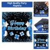 100 Pcs 13th Birthday Decorations for Boys Official Teen 13th Supplies Plates Napkins Forks Set Disposable Blue 13th Birthday Tableware Paper Plates Dinnerware for Kids Teenager Favors Serve 25 view 4