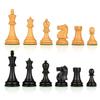 3.75" 1972 Fischer Spassky Chess Pieces Only Set - Double Weighted Boxwood (Ebonized Boxwood & Boxwood) view 1
