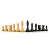 3.75" 1972 Fischer Spassky Chess Pieces Only Set - Double Weighted Boxwood (Ebonized Boxwood & Boxwood) view 2