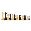 3.75" 1972 Fischer Spassky Chess Pieces Only Set - Double Weighted Boxwood (Ebonized Boxwood & Boxwood) view 3