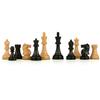 3.75" 1972 Fischer Spassky Chess Pieces Only Set - Double Weighted Boxwood (Ebonized Boxwood & Boxwood) view 4