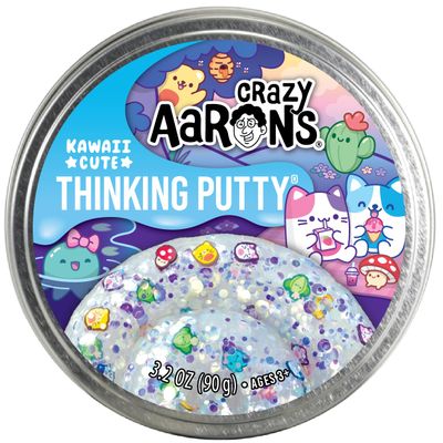 Crazy Aaron's Thinking Putty - Kawaii Cute - See-Through Sensory Putty for Kids and Grown ups in a 4" Tin - Creative and Endless Fun, Stress Relief Therapy Toys, Never Dries Out - Made in USA