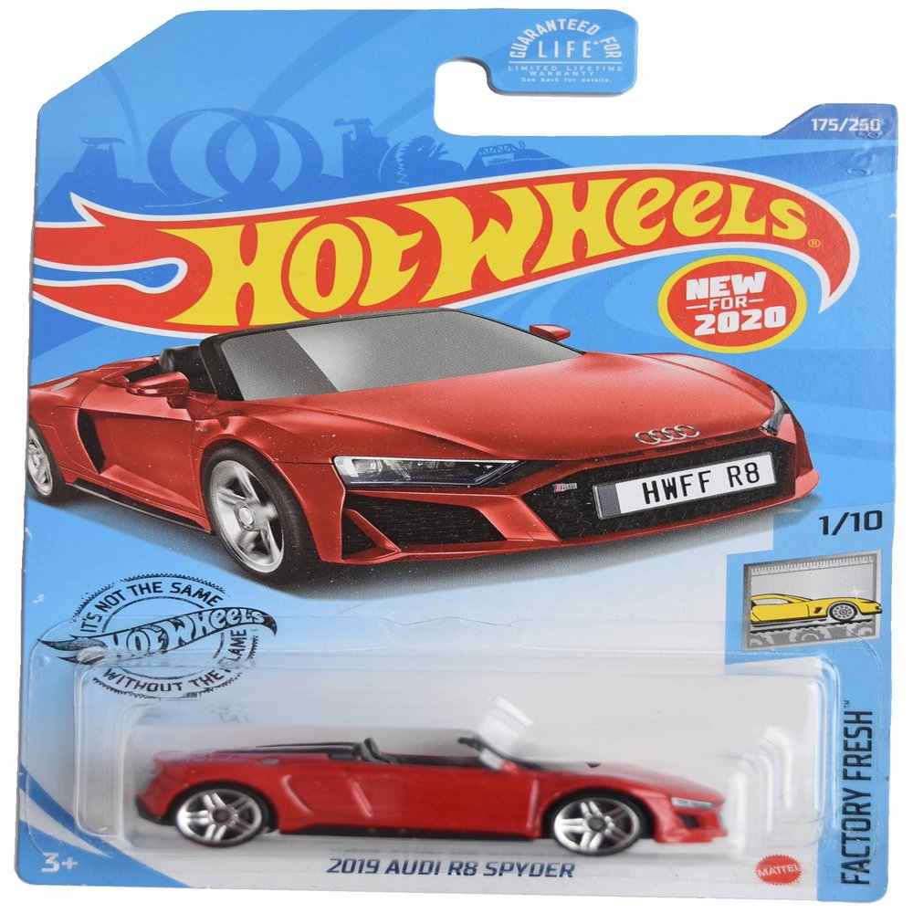 Hot Wheels 2019 Audi R8 Spyder, Factory Fresh 1/10 [red] 175/250