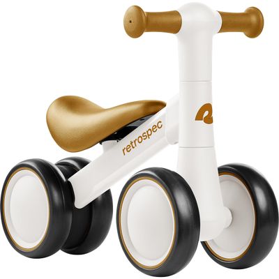 Retrospec Cricket Baby Walker Balance Bike with 4 Wheels for Ages 12-24 Months - Toddler Bicycle Toy for 1 Year Olds - Ride On Toys for Boys & Girls