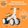 Retrospec Cricket Baby Walker Balance Bike with 4 Wheels for Ages 12-24 Months - Toddler Bicycle Toy for 1 Year Olds - Ride On Toys for Boys & Girls view 4