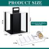 Hiboom 1 Pack Acrylic Poker Chip Case, 1000 Pcs Chips Capacity Chip Trays Set Including Carrier Acrylic Display Case and 10 Pcs Trays Racks Holder (Black) view 2