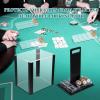 Hiboom 1 Pack Acrylic Poker Chip Case, 1000 Pcs Chips Capacity Chip Trays Set Including Carrier Acrylic Display Case and 10 Pcs Trays Racks Holder (Black) view 4