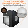 Ultrapopp Pop up Sensory Tent for Kids, Extra Big 47x47in Black Out Calming Hideout Den, Calm Down Black Tent for Autism Kids ADHD SPD, Autistic Sensory Room Play Tents with Door & Window view 3