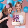 Boss Lady Cake Topper/Girl Boss 1st 2nd 3rd Birthday Party Decor/Reveal Gender Sign Cake Topper/Women Girls Birthday Party Decorations - Purple Glitter view 4
