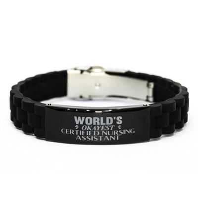 Mugart Certified Nursing Assistant Glidelock Bracelet Gifts For Certified Nursing Assistant World's Okayest Certified Nursing Assistant Christmas Holiday Present Gifts for Certified Nursing Assistant