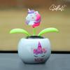 SEDLAV Solar Dancing Flowers - Solar Dancing Ornament, Car Dashboard, Solar Powered Dancer - Cartoon Flower Shaped Solar Bobblehead Figures view 2