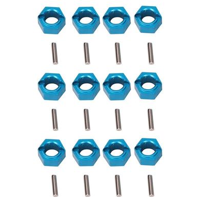 12X A949-11 Aluminum Hexagon Wheel Hex Seat Mount Hub Pins 7Mm Upgrade Parts for Wltoys 1/18 A949 A959 A969 A979 K929