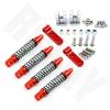 4pcs for WPL D12 RC Car Metal Rear Shock Absorber Damper with Mount Fixed Seat Upgrades Parts Accessories (Color : Yellow) view 2