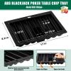 Honoson Poker Chip Tray with 6 Deck Blackjack Shoe and Discard Tray Black Poker Chip Dealer Holder Card Shoe Black Plastic Jack Dispenser Table Set for Casino Game Party Accessories view 2