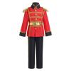 Boy Prince Charming Kids King Knight Medieval Royal Prince Outfit Gold Crown Boys Colonial Party Birthday Christmas Red + Black Scepter 10-12Y view 2